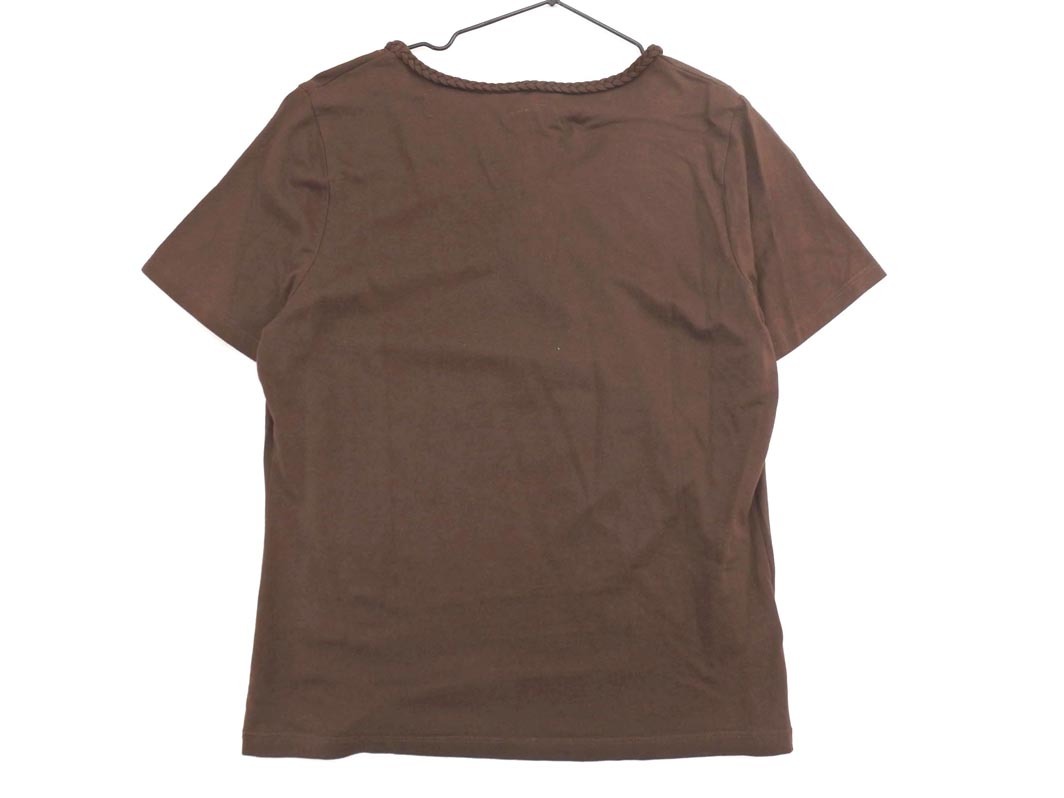  кошка pohs OK LAURA ASHLEY Laura Ashley cut and sewn sizeM/ чай #* * ffb9 женский 