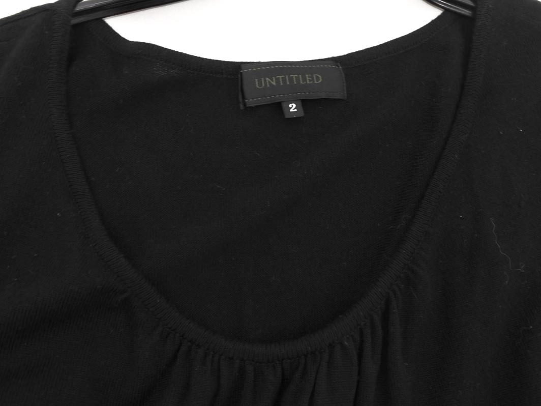 UNTITLED Untitled лента вязаный cut and sewn size2/ чёрный #* * ffb9 женский