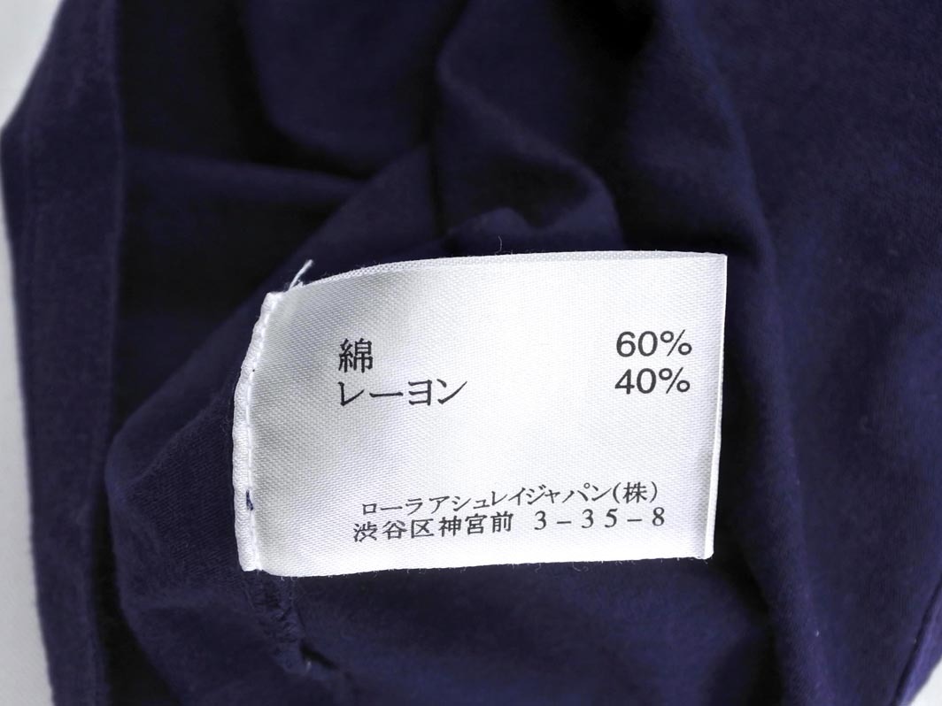  кошка pohs OK LAURA ASHLEY Laura Ashley булавка tuck cut and sewn sizeL/ темно-синий #* * ffb9 женский 