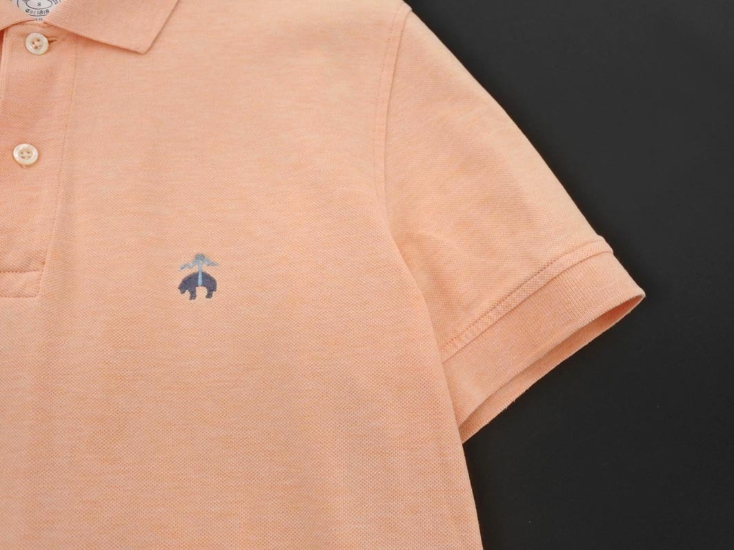 ネコポスOK BROOKS BROTHERS ブルックスブラザーズ ポロシャツ sizeS/サーモンピンク ■◆ ☆ ffc3 メンズ