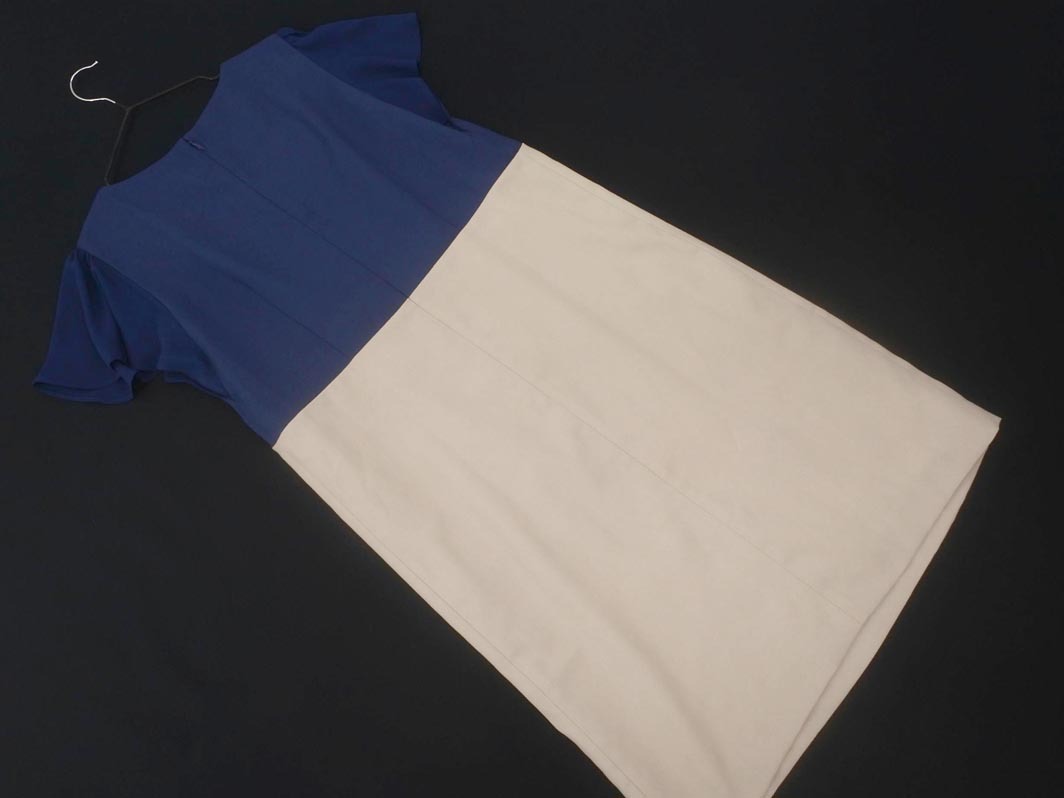 BEAMS HEART ビームスハート バイカラー ワンピース size1/青ｘベージュ ■◆ ☆ ffc3 レディース