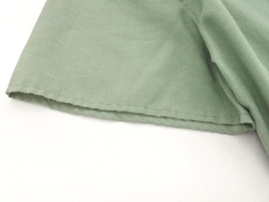 earth music&ecology アースミュージック＆エコロジー リボン ロング シャツ ワンピース sizeF/緑 ■◆ ☆ ffc3 レディース_画像3