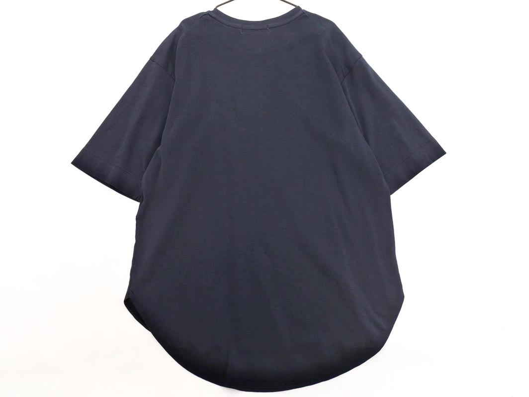ネコポスOK Demi-Luxe BEAMS デミルクスビームス ラウンドスリット カットソー 紺 ■◆ ☆ ffc4 レディース