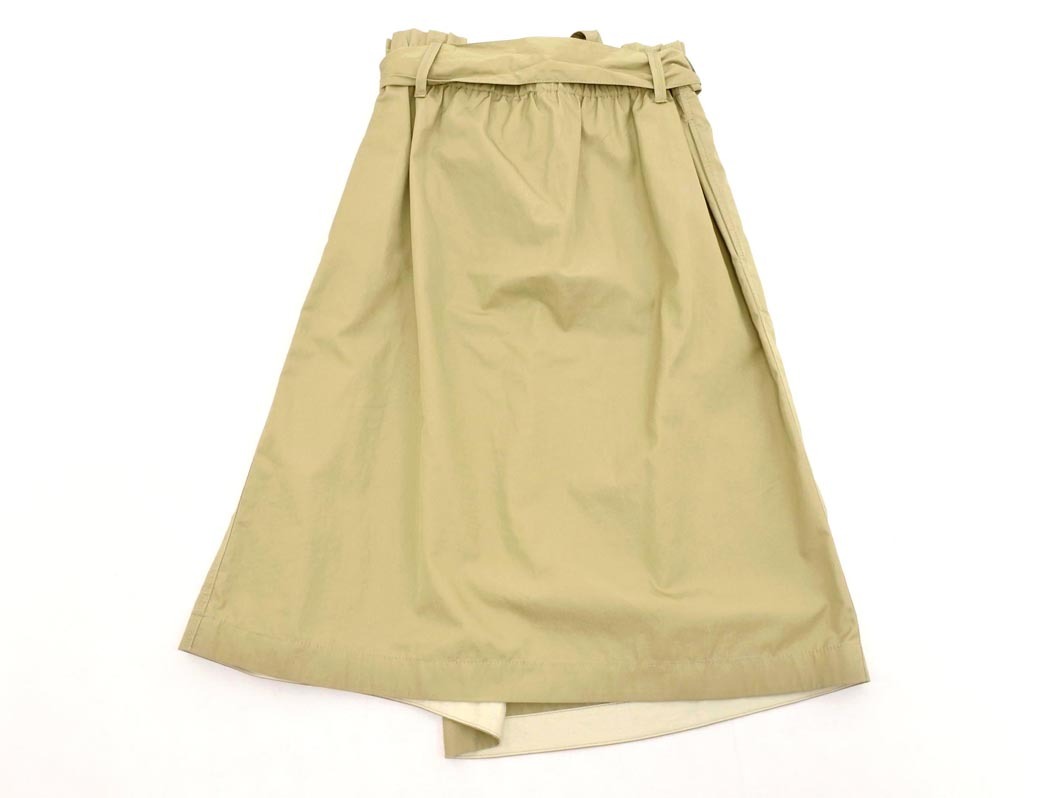 MACPHEE マカフィー トゥモローランド リボンベルト付き Aライン 台形 スカート size36/ベージュ ■■ ☆ ffc4 レディース_画像4
