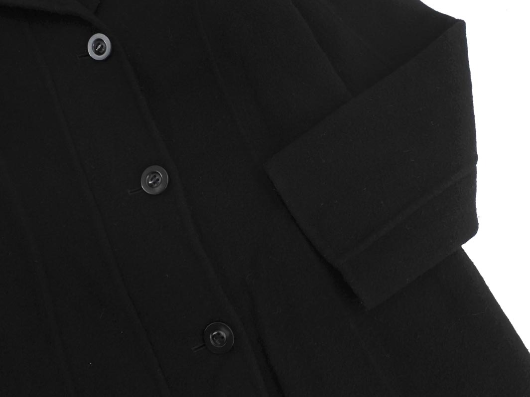 FRAY I.D フレイアイディー ウール混 ペプラム コート size1/黒 ◇■ ☆ ffc4 レディース