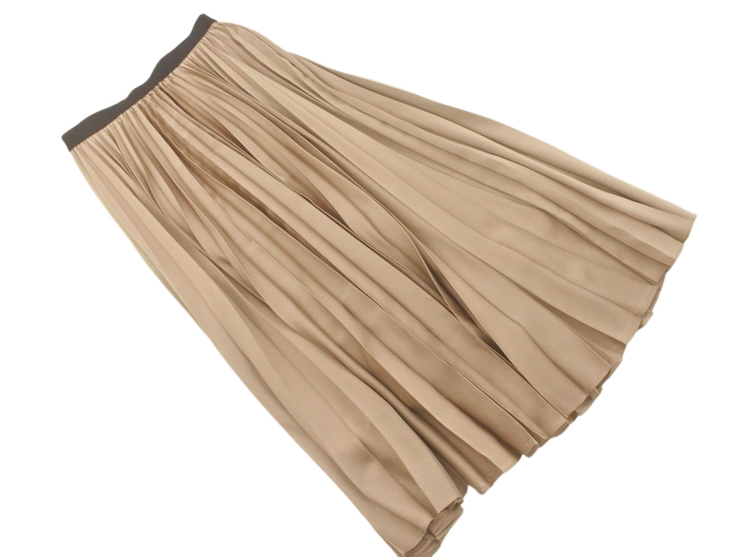 Sov. ソブ プリーツ スカート size38/ベージュ ■■ ☆ ffc7 レディース