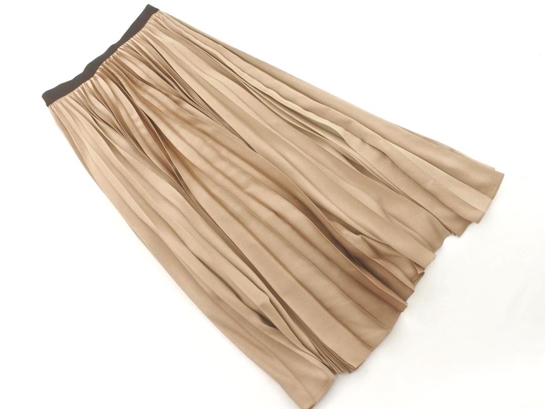 Sov. ソブ プリーツ スカート size38/ベージュ ■■ ☆ ffc7 レディース