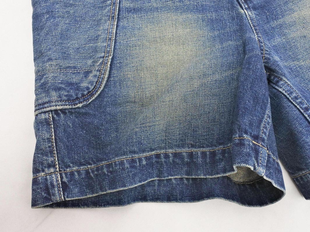 johnbull ジョンブル USED加工 ボタンフライ ショート デニムパンツ sizeS/青 ■◆ ☆ ffd0 レディース