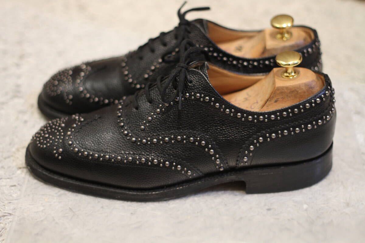 【極美品】Church's スタッズ フルブローグ グレインレザー BURWOOD 60F(Last81 バーウッド ウィングチップ チャーチ Chetwynd Consul)