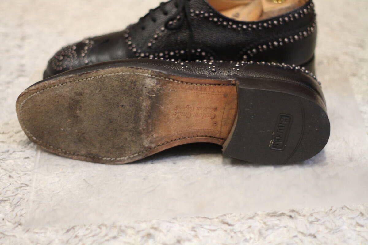 【極美品】Church's スタッズ フルブローグ グレインレザー BURWOOD 60F(Last81 バーウッド ウィングチップ チャーチ Chetwynd Consul)