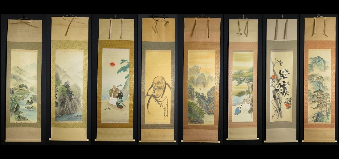 大量 掛軸 まとめて51本セット 書画 中国画 山水 花鳥日本画 佛画! グランドセール 書画 まとめて51本セット 掛軸 大量 中国画 佛画