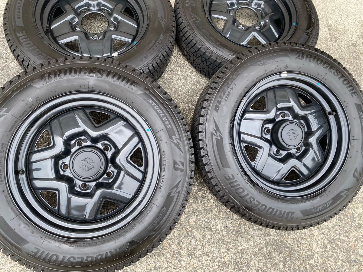  пробег небольшой! 175/80R16 JB64 новая модель Jimny зимний железные колеса Jimny зимние шины BS Bridgestone стальное колесо шина 4шт.@ оригинальный металлический 