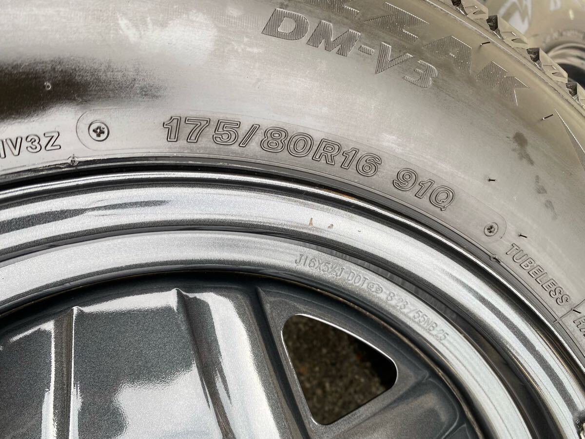  пробег небольшой! 175/80R16 JB64 новая модель Jimny зимний железные колеса Jimny зимние шины BS Bridgestone стальное колесо шина 4шт.@ оригинальный металлический 