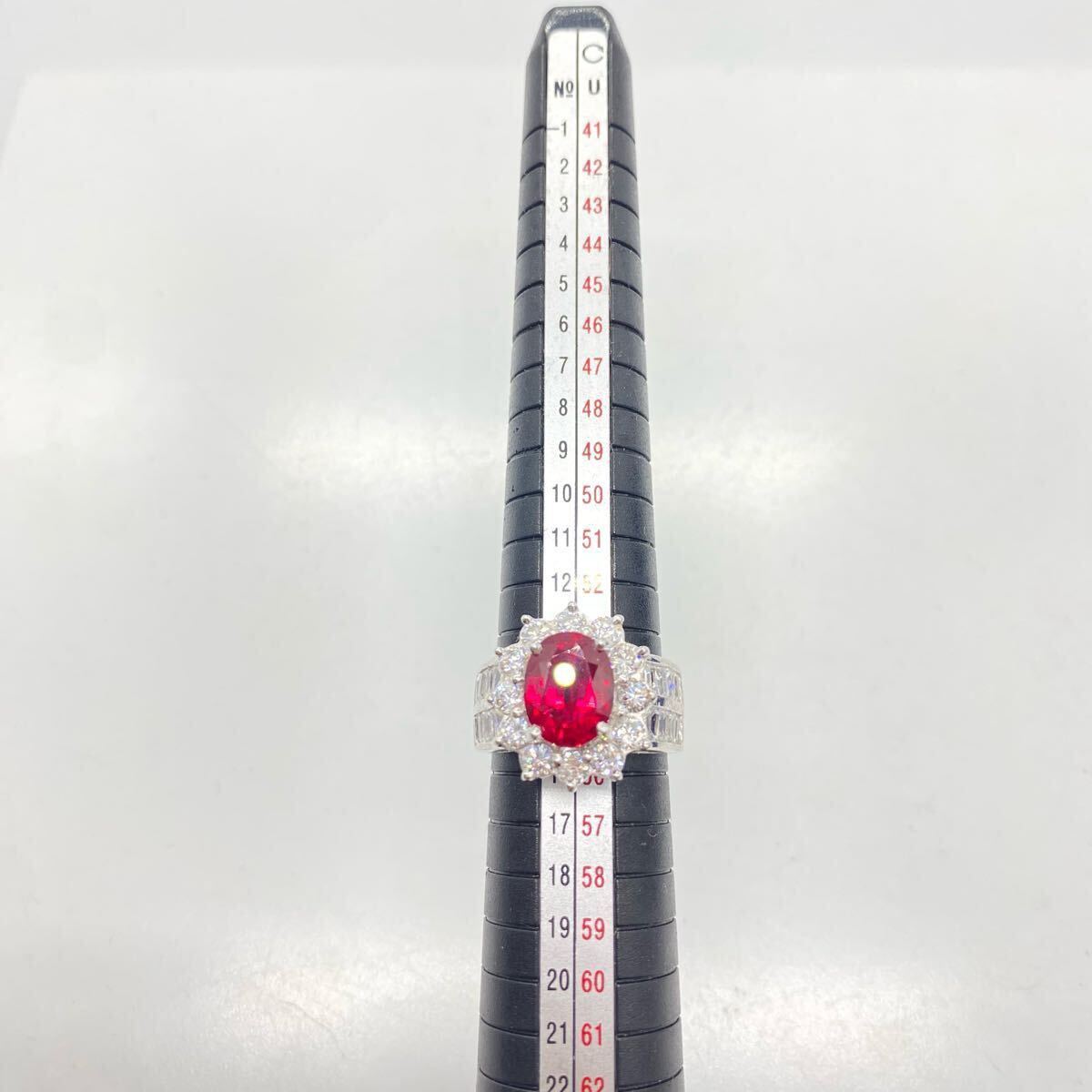 1円? リング 指輪 総重量約9g アクセサリー 箱付 石付 ラグジュアリー カラーストーン 非磁性 色石 赤色 サイズ 約14號 豪華 衣裝 203
