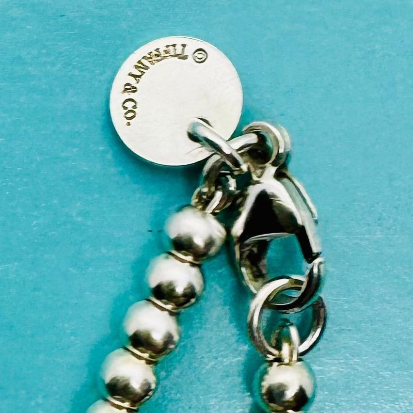 D847極美品 リターントゥ ティファニー ハートロック ビーズ ブレス 16 D847極美品 リターントゥ ティファニー ハートロック ビーズ