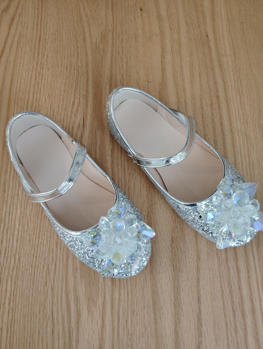 getsu платье балетки серебряный 19cm Kirakira ламе камень большой украшение 