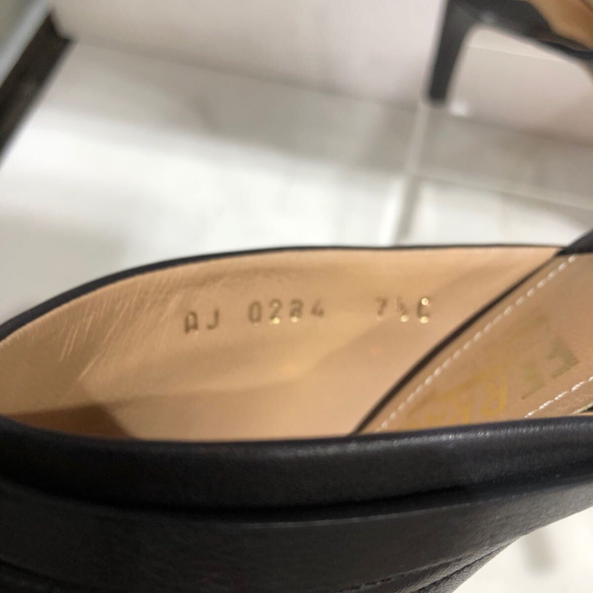 ts20250621[Salvatore Ferragamo] Salvatore Ferragamo сандалии кожа высокий каблук черный 7 1/2