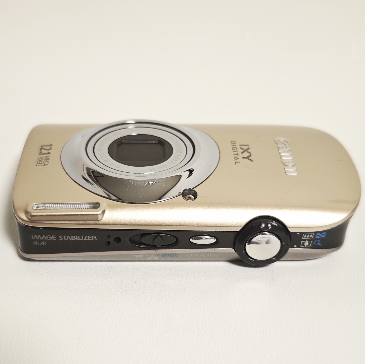 1円スタート CANON IXY 510IS 12.1MEGAPIXELS コンパクトデジタルカメラ ゴールド バッテリー付