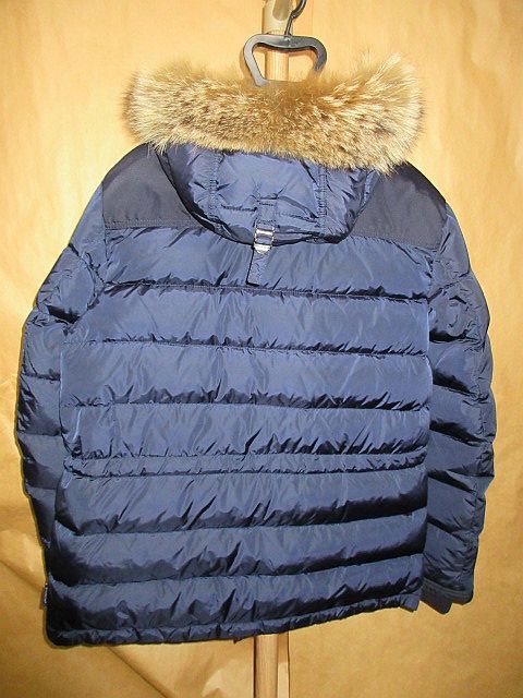 モンクレール　 MONCLER CHARENTE 　コヨーテ　ファー　フード　ダウン　コート　ジャケット　4　ネイビー　國(guó)內(nèi)正規(guī)品