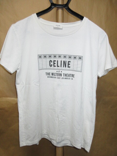 セリーヌ CELINE 2X05I671Q　ウィルターン ロゴ Tシャツ 白　M 國內(nèi)正規(guī)品