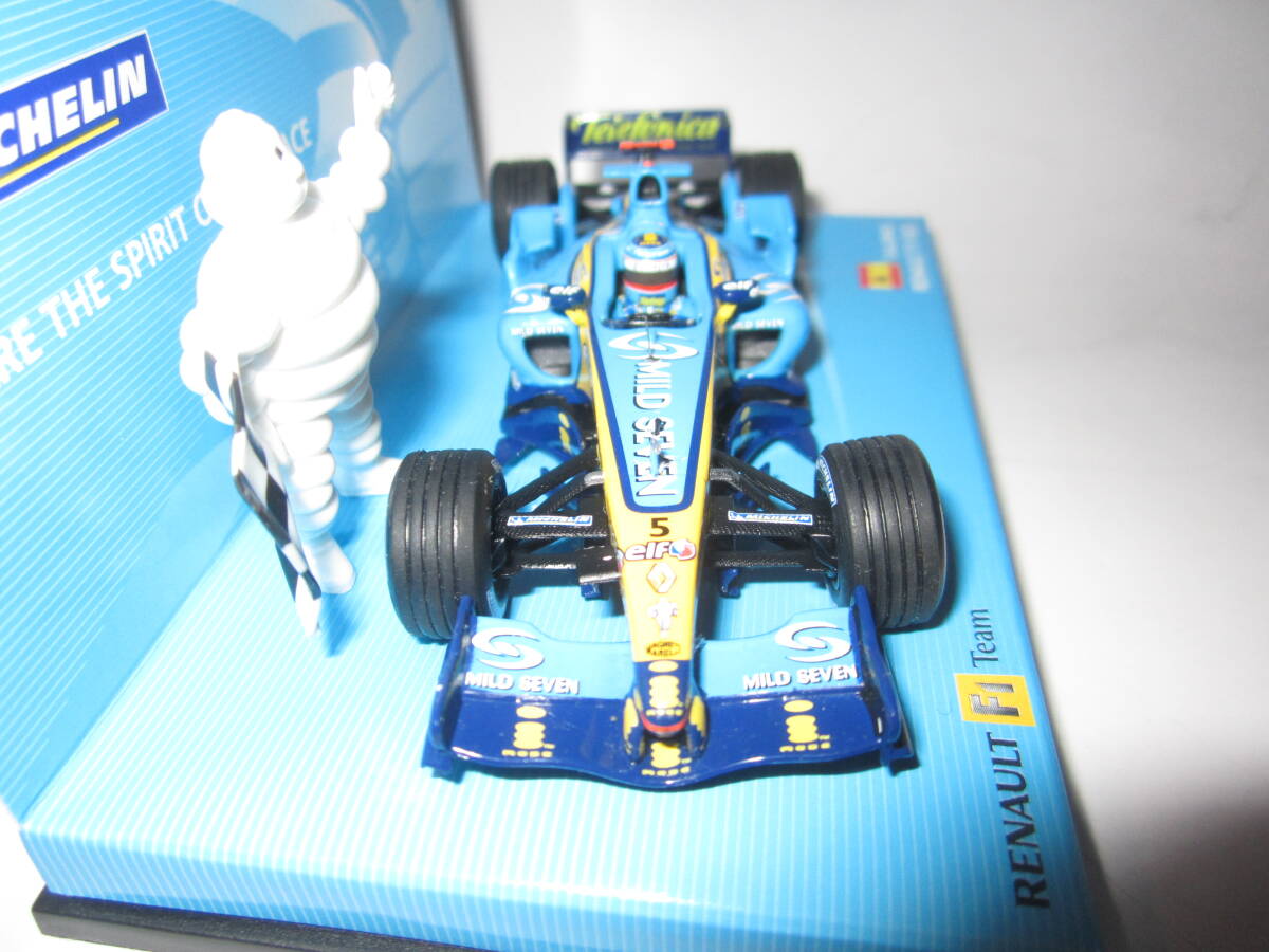 即決 PMA ミニチャンプス ミシュラン特注912臺限定 1/43 ルノー R25 №5 フェルナンド?アロンソ マイルドセブン仕様 アンテナ交換