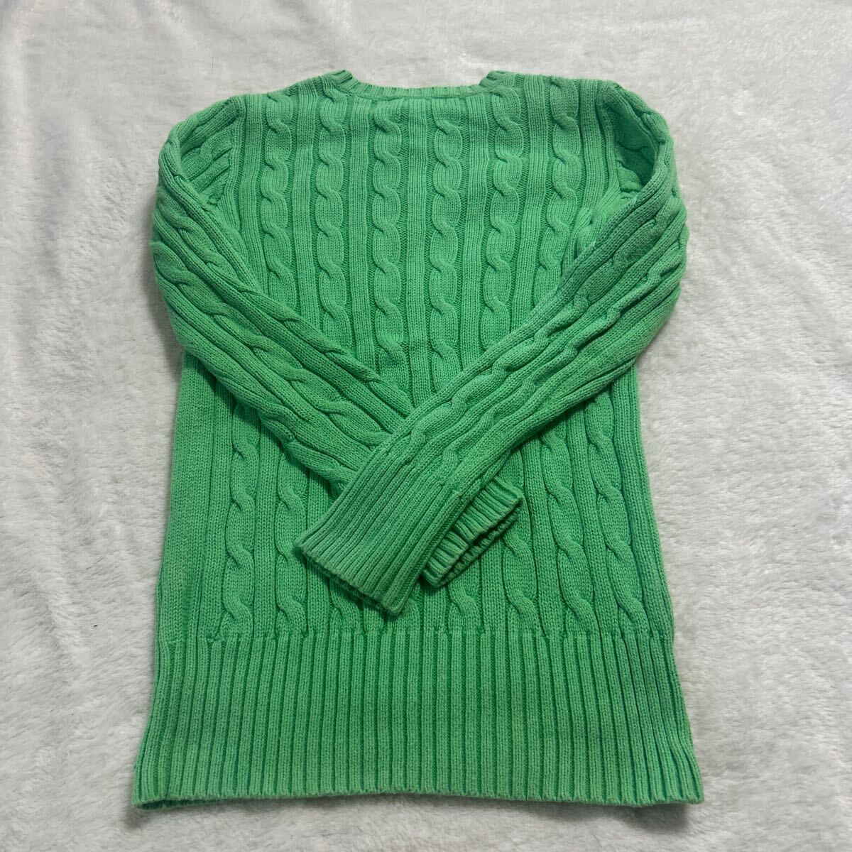 子供服キッズ☆ポロラルフローレンPOLO RALPH LAUREN☆長袖セーター 130サイズ☆緑 グリーン ☆送料200円