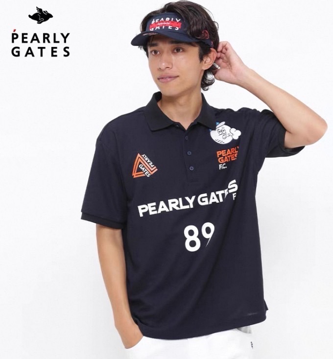 新品 正規品 パーリーゲイツ ”BALLくん” ポロシャツ 紺 サイズ7 XXL 新品 正規品 パーリーゲイツ ”BALLくん” ポロシャツ ネイビー