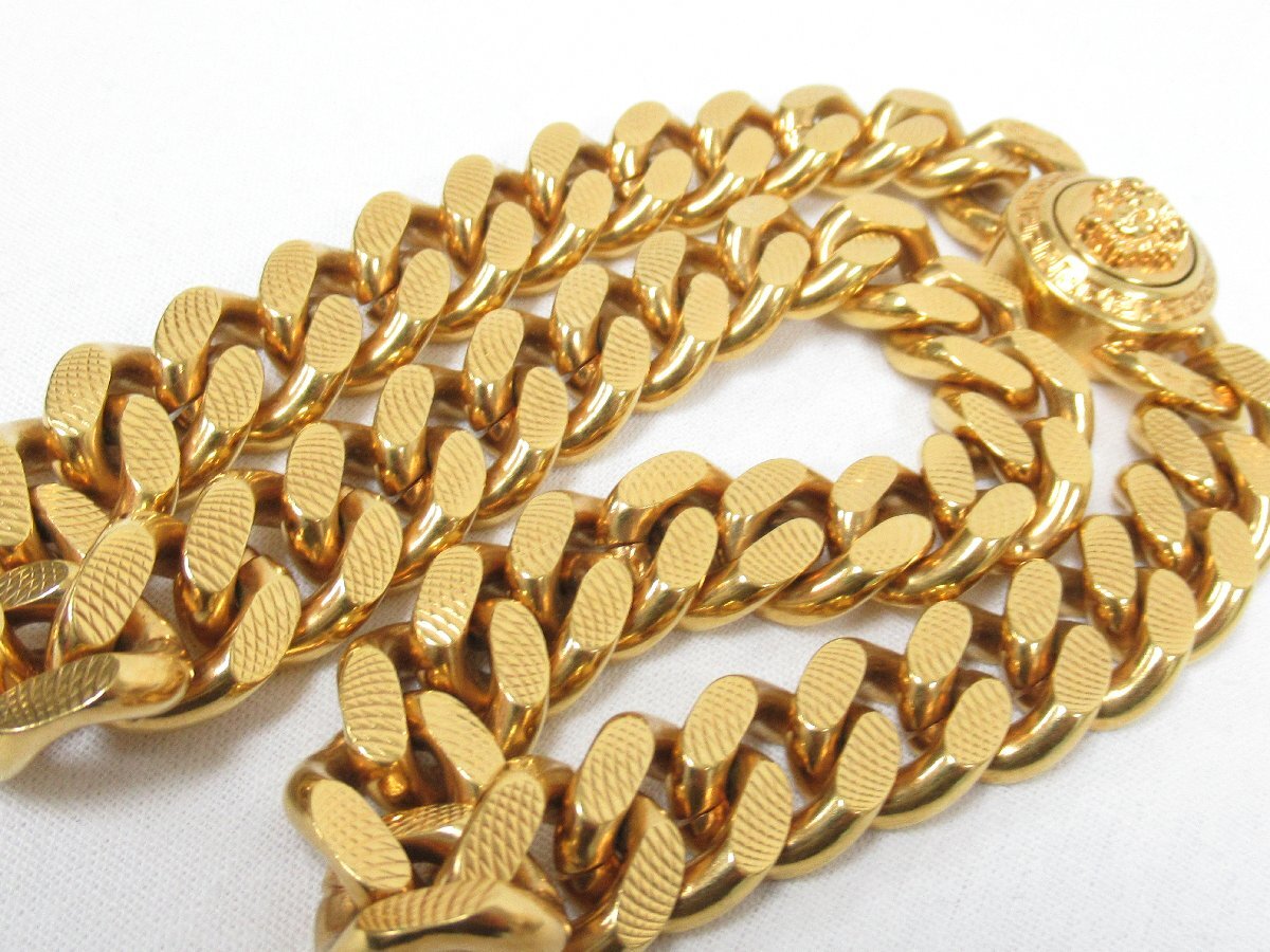 ○ VERSACE ヴェルサーチ メデューサ 喜平ネックレス メンズ 幅約14mm 全長約44cm