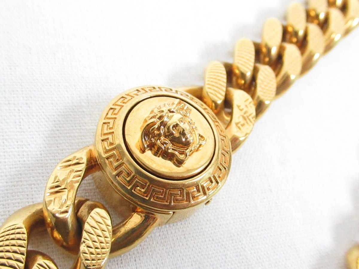 ○ VERSACE ヴェルサーチ メデューサ 喜平ネックレス メンズ 幅約14mm 全長約44cm