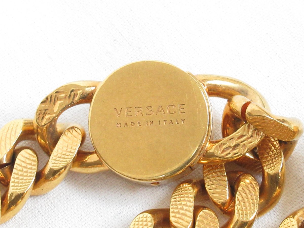 ○ VERSACE ヴェルサーチ メデューサ 喜平ネックレス メンズ 幅約14mm 全長約44cm