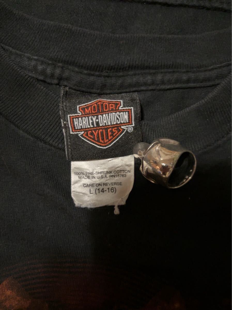 1円 スタート 激レア USA制 HARLEY DAVIDSON Tシャツ グッドプリント 雰囲気抜群 フェード 希少 レア