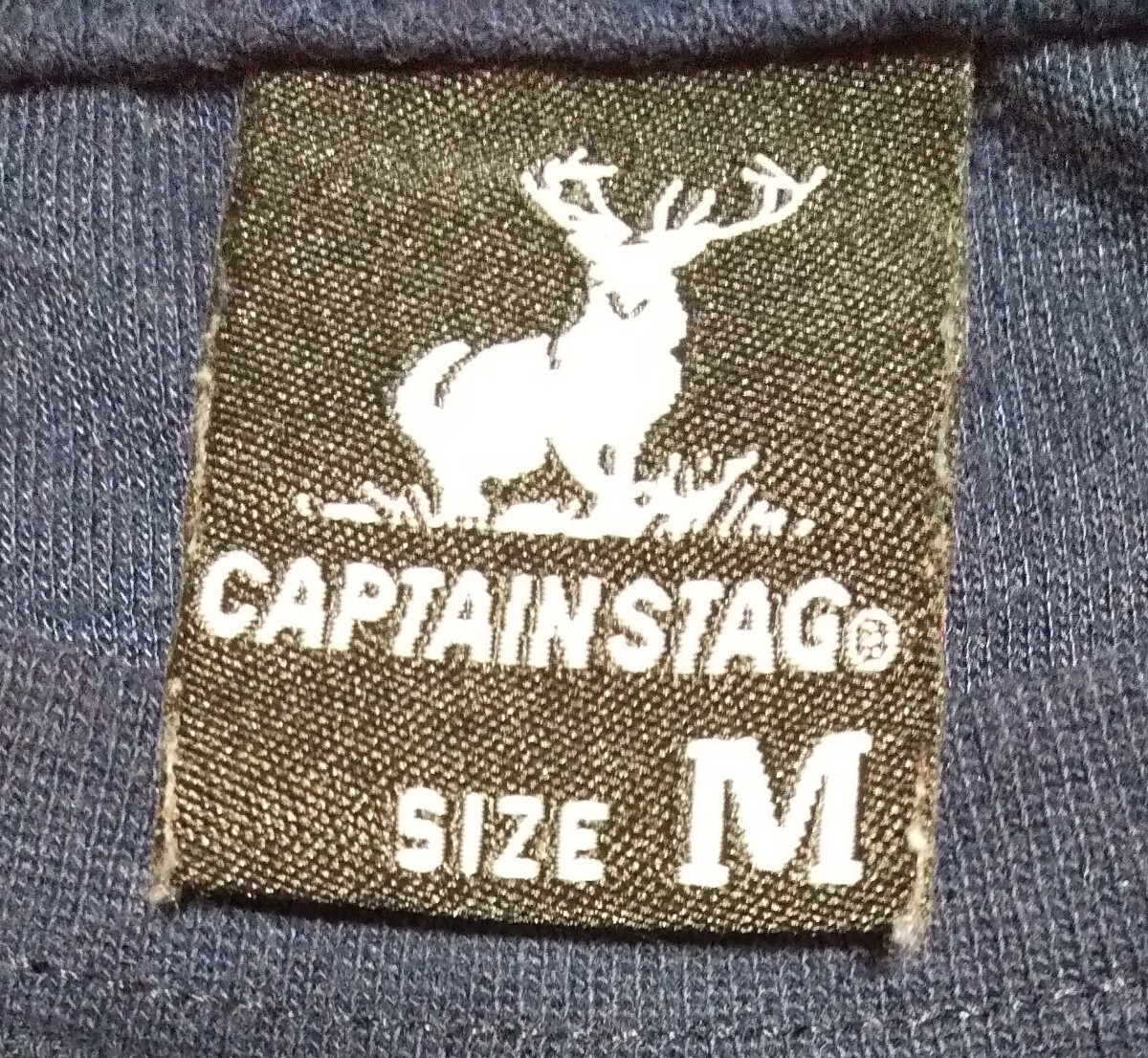 CAPTAIN STAG Captain Stag футболка левый . изначальный вышивка Logo карман есть темно-синий M размер бесплатная доставка!! 1 иен старт ~
