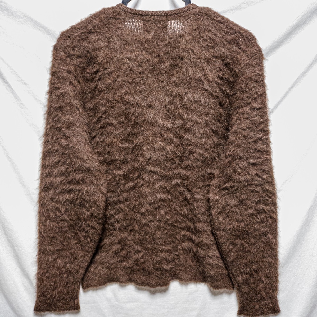 毛足長い! モヘア カーディガン ブラウン カートコバーン L相当 美品60s TOWNCRAFT毛足長65%モヘア カーディガン ヴィンテージ