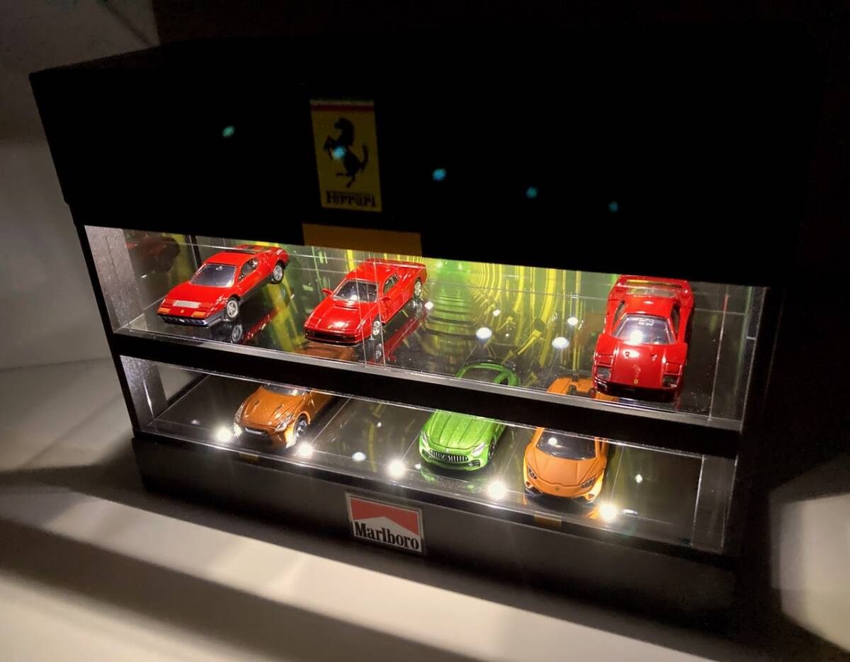 1/64展示40台可・砂岩,チェリー＆BK・5層ディスプレーBOX/ネオ