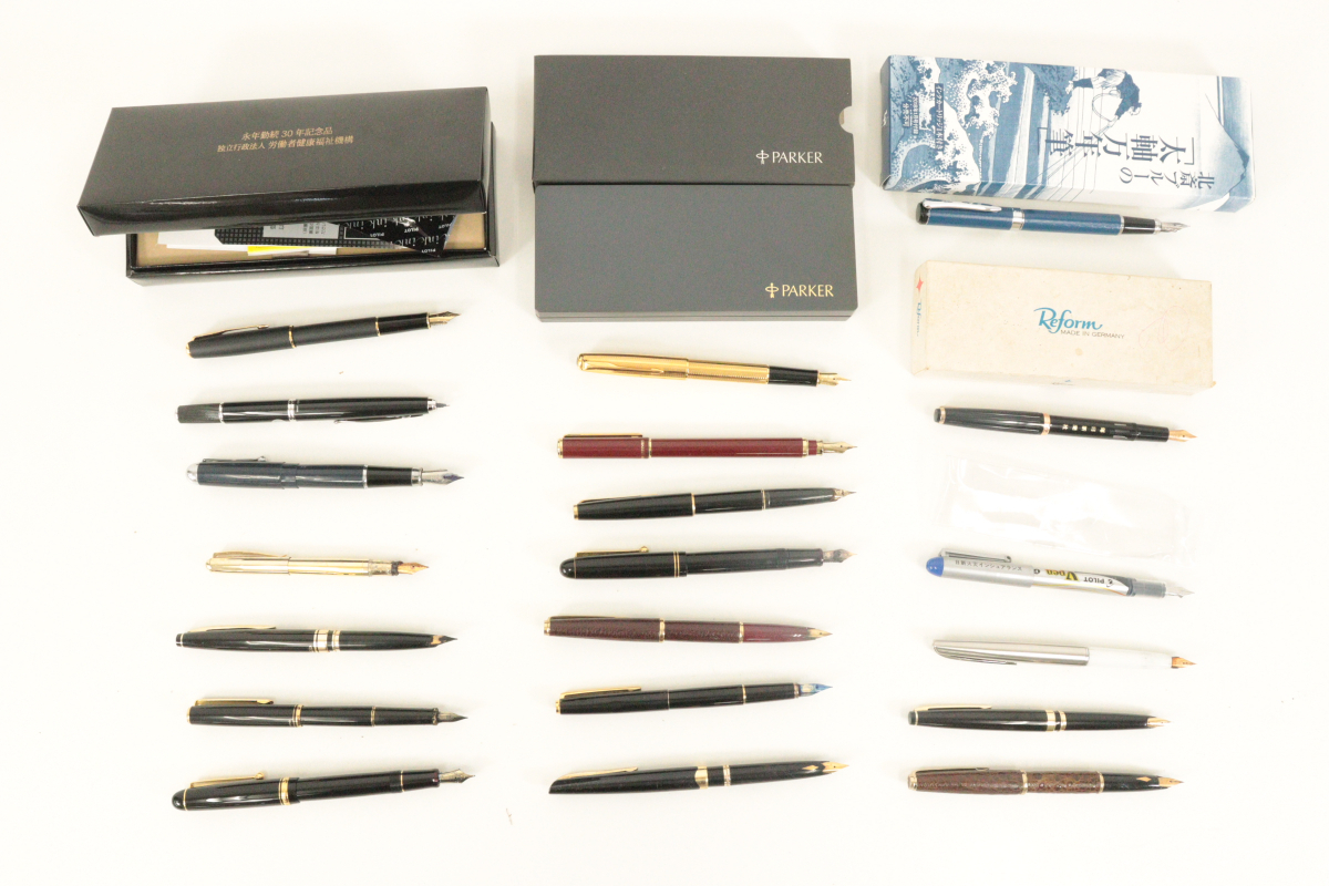 ★【18K刻印含む】萬(wàn)年筆 ボールペンまとめ PILOT PARKER valentinogaravani 文房具 筆記用具 コレクション アンティーク_BIR_C0613-I012