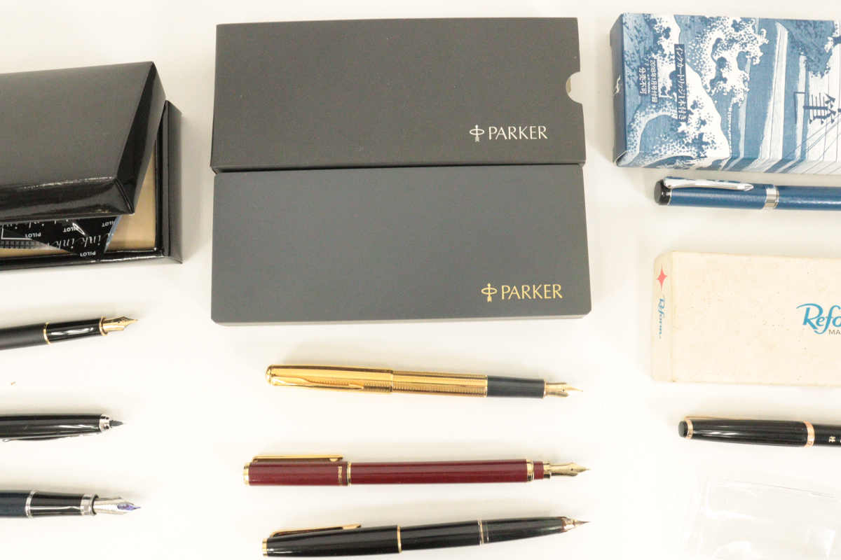 ★【18K刻印含む】萬(wàn)年筆 ボールペンまとめ PILOT PARKER valentinogaravani 文房具 筆記用具 コレクション アンティーク_BIR_C0613-I012