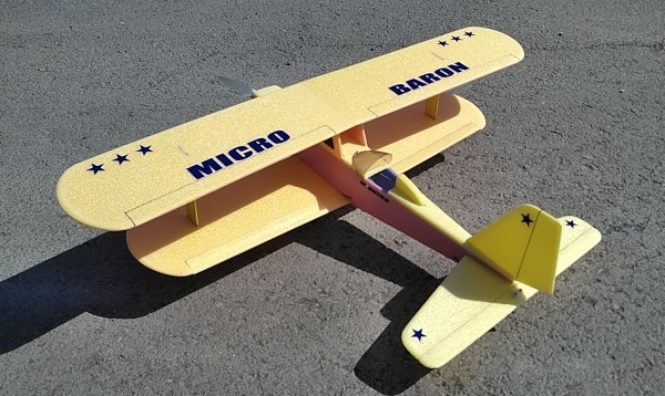 ★ QRPの設(shè)計(jì)者デザイン スチレンボード制 復(fù)葉機(jī)「MICRO-BARON」の「図面 + 型紙 + 組立説明書 の セット」★