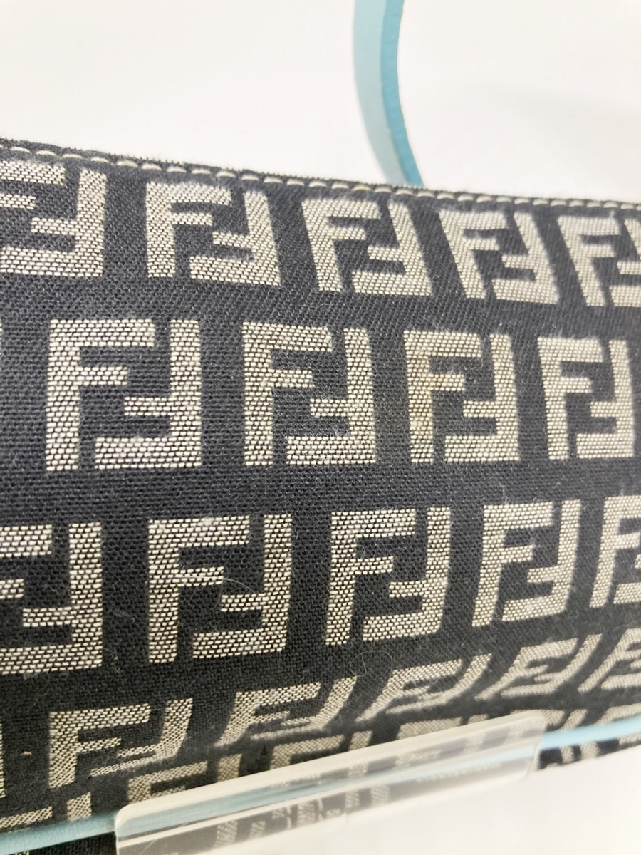 ◆◆【FENDI】 フェンディ ズッキーノ柄 ハンドバッグ ポーチ ズッカ柄 パイピングレザー レディース oi ◆◆