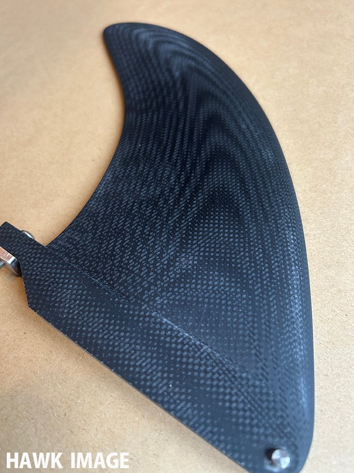 ■SINGLE FIN HAWK 6.5■SOLID BLACK クロス目の美しい マットブラック シングルフィン BOX センターフィン ファンボード ミッドレングス