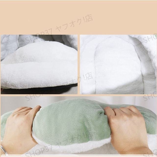 ペットベッド 貓 犬 ベッド　　暖か もこもこ　キャット　ペット用品 ペットハウス　滑り止め　クッション マット柔らかい　秋冬 Sサイズ