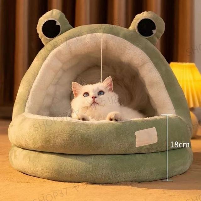 ペットベッド 貓 犬 ベッド　　暖か もこもこ　キャット　ペット用品 ペットハウス　滑り止め　クッション マット柔らかい　秋冬 Sサイズ