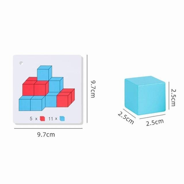 知育玩具 木制パズル 積み木　想像力　算數(shù)　親子　ブロック 立方體 30個