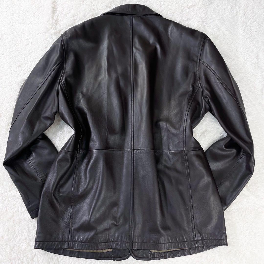 美品 BALMAIN バルマン レザーコート 羊革 ラムレザー ビッグサイズ 美品 BALMAIN バルマン レザーコート 羊革 ラムレザー ビッグ