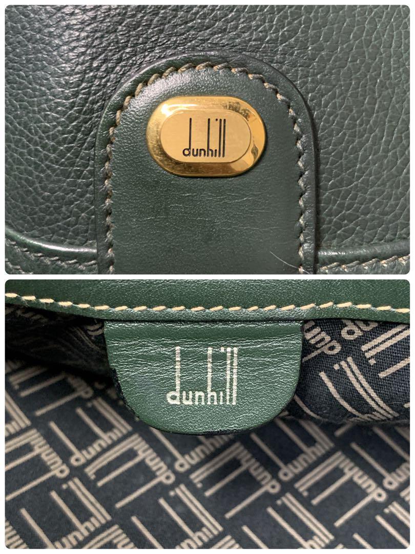  прекрасный товар редкий цвет dunhill Dunhill сумка "Boston bag" большая вместимость кожа командировка путешествие Golf большая вместимость бизнес все кожа Logo зеленый зеленый мужской 