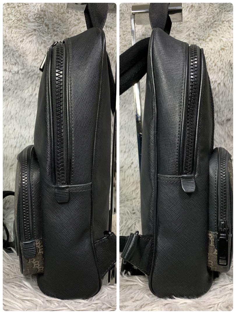  близко год модели BALLY Bally корпус сумка сумка на плечо плечо .. наклонный ..PVC кожа общий рисунок Logo Cross корпус ходить на работу бизнес мужской 
