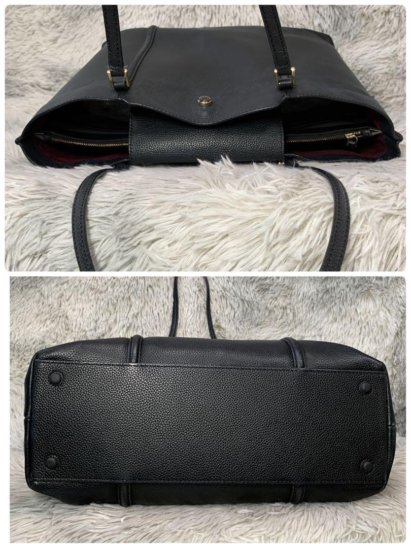 美品 COLEHAAN コールハーン トートバッグ ショルダーバッグ オールレザー 大容量 肩掛け A4収納 PC収納 ロゴ 通勤 ビジネス メンズ