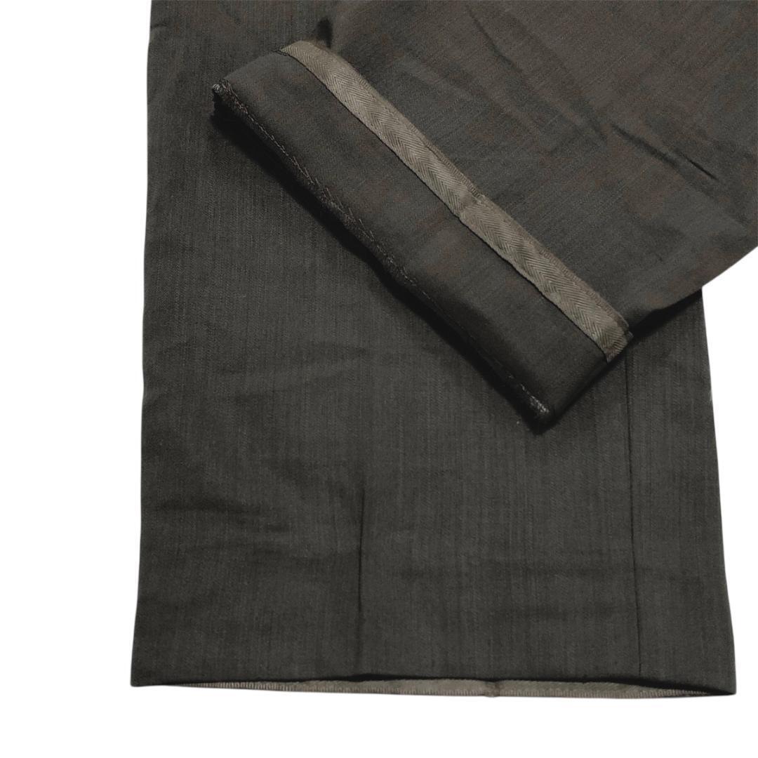 スペイン ユーロ ヴィンテージ タックパンツ W33 スラックス k26① _画像5