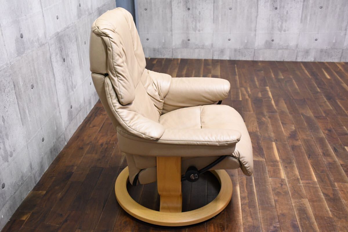 EFK12 EKORNES エコーネス ストレスレスチェア レノ Mサイズ 北歐 ノルウェー レザー/本革 モダン パーソナルチェア リクライニングチェア