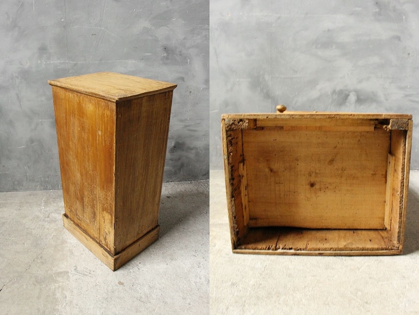  античный Франция дерево грудь [fcc-679] подставка магазин инвентарь 