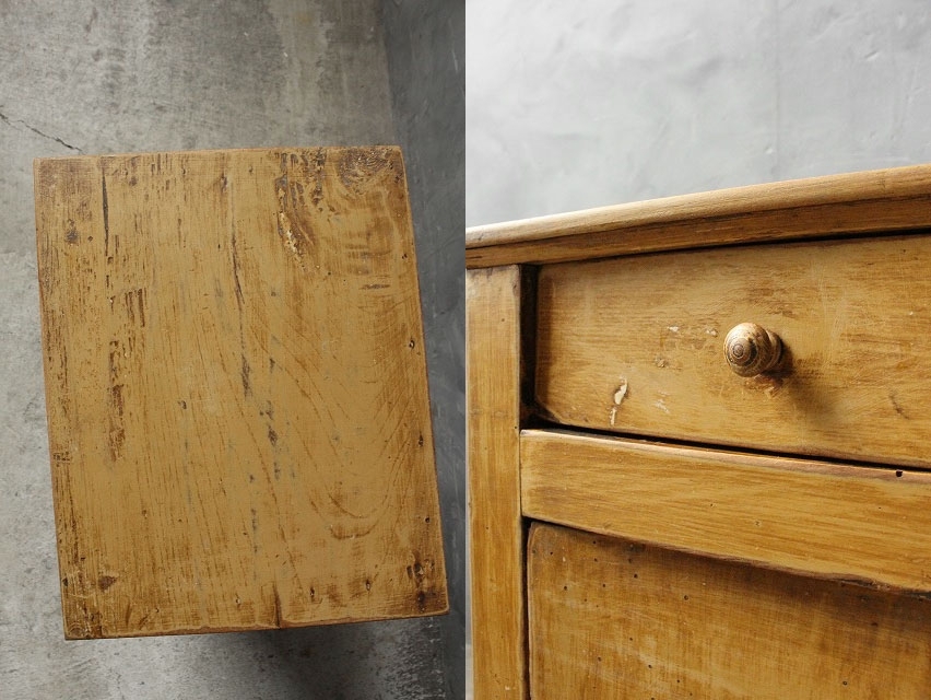  античный Франция дерево грудь [fcc-679] подставка магазин инвентарь 